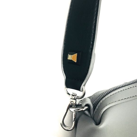 Dream Control Vegan Leather Gray Crossbody Bag - Picture 8 of 13